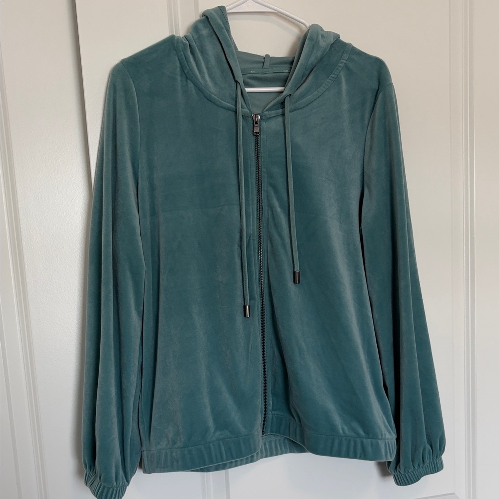 Teal Zip-Up Hoodie
